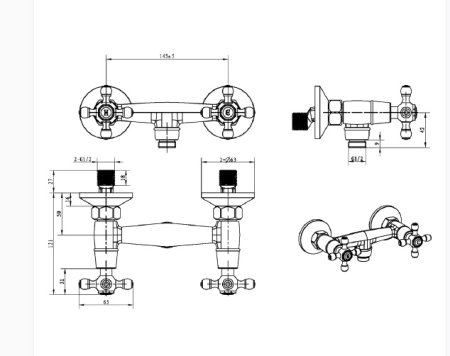 Смеситель Boheme Camelia 274 для душа 