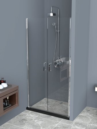 Душевая дверь BelBagno Uno 80 UNO-B-2-80-C-Cr профиль Хром стекло прозрачное 