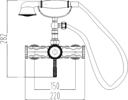 Смеситель Zorg Antic A 119 DK-BR для душа 