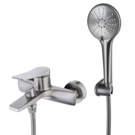 Смеситель Lemark Bronx LM3714GM для ванны с душем, графит 
