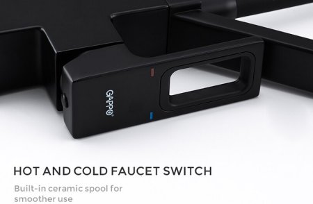 Смеситель для кухни Gappo G17-6 G4317-6 Черный матовый 