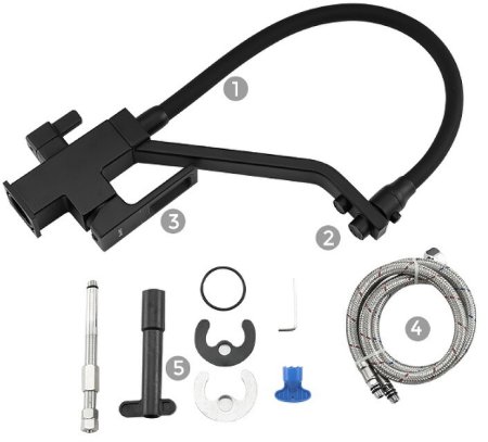 Смеситель для кухни Gappo G17-6 G4317-6 Черный матовый 