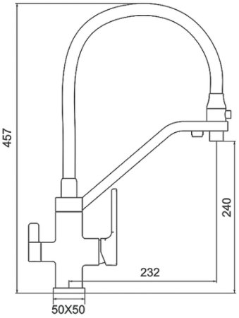 Смеситель для кухни Gappo G17-6 G4317-6 Черный матовый 