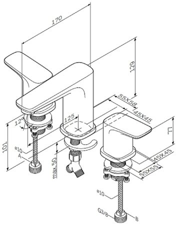 Смеситель для раковины AM.PM Spirit F7008000 Хром 