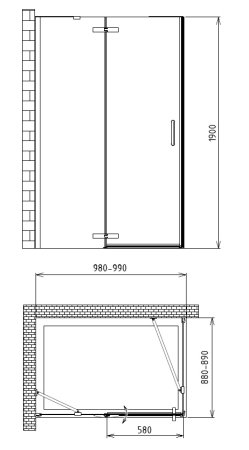 Душевой уголок Gemy Fall Tea S29121 