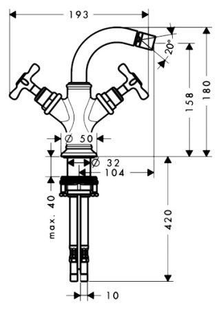 Смеситель Axor Montreux 16520000 для биде 