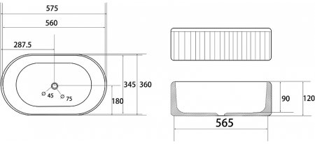 Раковина-чаша Abber Bequem 58 AC2116 Белая 