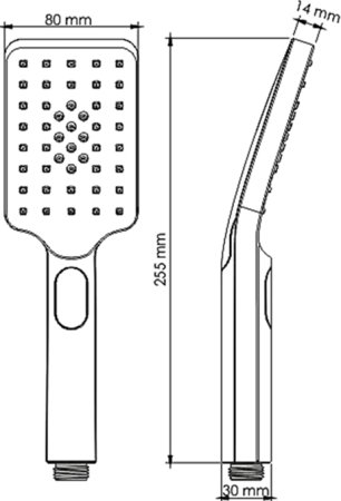 Смеситель WasserKRAFT Abens 2001 для ванны с душем, черный 