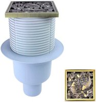 Душевой трап Bronze de Luxe Рыбы 21980-57 с решеткой Бронза