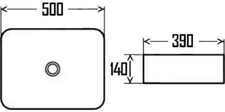 Раковина-чаша AQUAme 50 AQM5010MW Белая матовая 