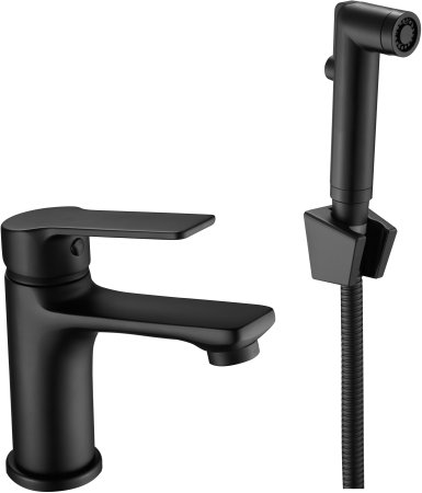 Смеситель с гигиеническим душем  ESKO SINGAPORE  black (SB 27H) 