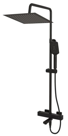 Душевая стойка WasserKRAFT Thermo A29901 с термостатом, черный матовый 
