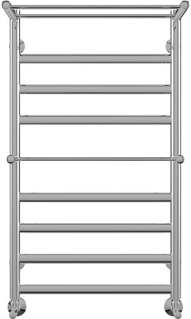 Водяной полотенцесушитель Terminus Хендрикс Плюс П9 500x896 4620768886874 с полкой Хром 
