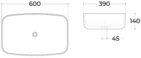 Раковина-чаша Sintesi 60 SIN-LVB-APP-405 Белая 