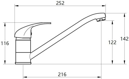 Смеситель VODA для кухни Drop (DP05) 