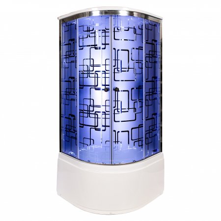 Душевая кабина Deto BМ4510 LED BLACK 