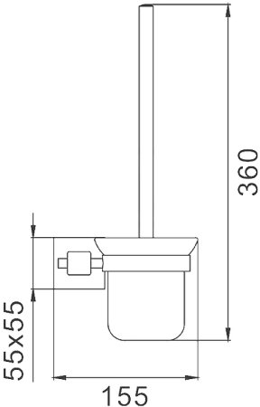Ершик для унитаза Frap F303 F30310 Сатин 