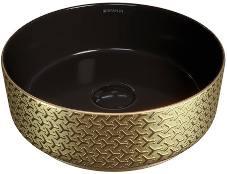 Раковина-чаша Grossman Color 35 GR-5010GBR Золото Черная 