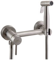 Смеситель настенный с гигиенической лейкой FASHUN (A57503) сатин