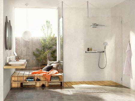 Смеситель для душа Hansgrohe ShowerTabletSelect 13184400 с термостатом Белый Хром 