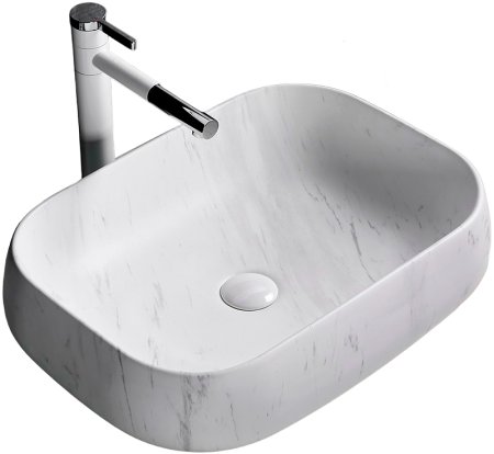 Раковина-чаша Ceruttispa 57 CR0086 MMW1 СТ9546 Белый матовый мрамор 