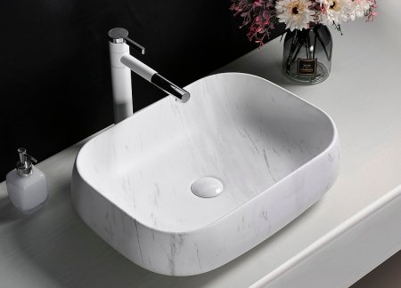 Раковина-чаша Ceruttispa 57 CR0086 MMW1 СТ9546 Белый матовый мрамор 