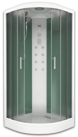Душевая кабина Bas Альба (белая стенка, рифленое стекло) 