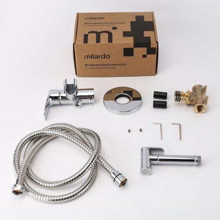 Гигиенический душ со смесителем Milardo Rora RORSBR0M08 Хром 