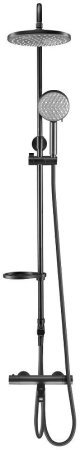 Душевая система Swedbe Hermes 5114B с термостатом Черная матовая 