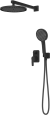 Душевая система IDDIS Optima Home с тропическим и ручным душем, матовый черный (OPHBL02i67) 