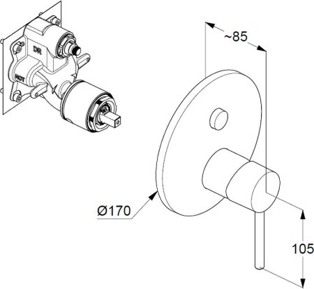 Душевая система Kludi Bozz 386710576 Хром 