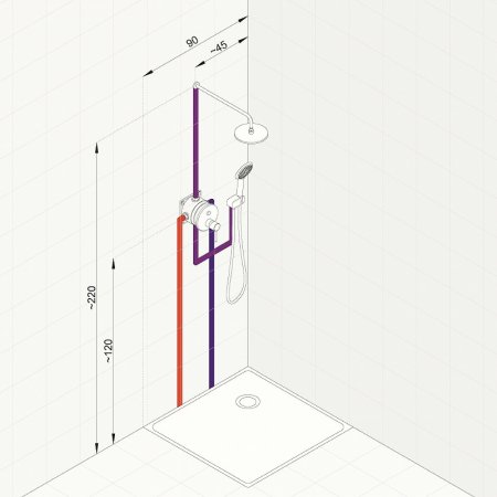 Душевая система Kludi Bozz 386710576 Хром 