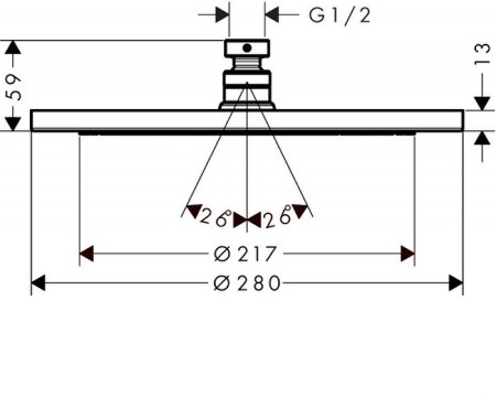 Верхний душ Hansgrohe Croma 26220990 Полированное золото 