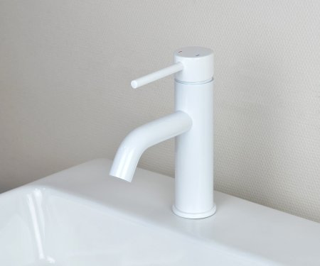 Смеситель для раковины Bronze de Luxe Scandi 1451W Белый глянцевый 