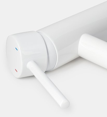 Смеситель для раковины Bronze de Luxe Scandi 1451W Белый глянцевый 