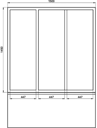 Шторка на ванну Creto Avalon 3.0 150 SH00066 профиль Белый стекло прозрачное 