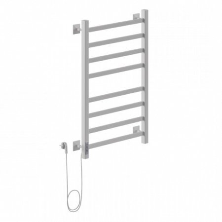 Полотенцесушитель Ника STEP-1 80/50 RAL9016 электрич.кабельны, белый матовый левый тэн 