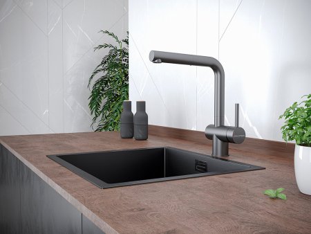 Смеситель Paulmark Dosse Do214418-GM для кухонной мойки 