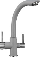 Смеситель Granula GR-2304 для кухонной мойки, алюминиум