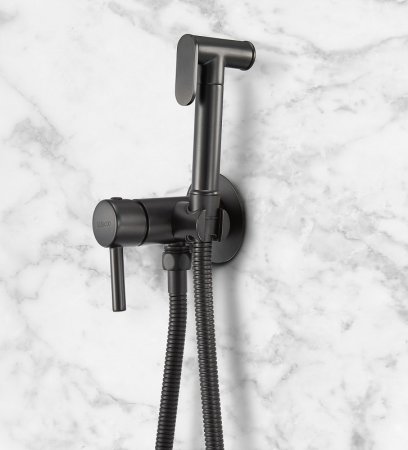 Гигиенический душ со смесителем Milacio Ultra MCU.850.MB Черный матовый 