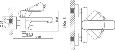 Смеситель D&K Berlin Humboldt DA1433212 для ванны с душем, зеленый 