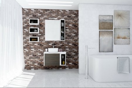 Тумба под раковину Aquaton Брук 60 1A201901BCDF0 подвесная Дуб феррара 