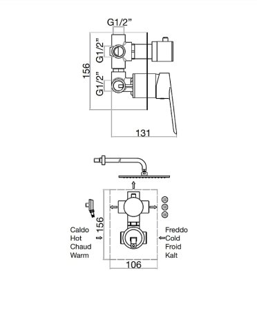 Смеситель для душа Fiore Kevon 81NN7501 Черный 