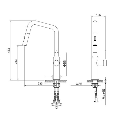 Смеситель Timo Saona 2386/02FL для кухонной мойки, антик 