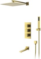 Душевая система D&K Bayern Liszt DA2515607A04 с термостатом Золото матовое