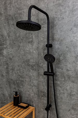 Душевая система Orange O-Shower OW02b Черная матовая 