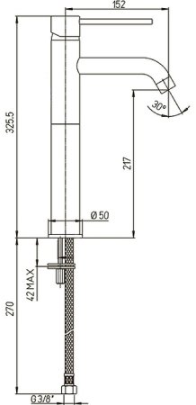 Смеситель для раковины Paini Cox 78PJ211LL Золото 