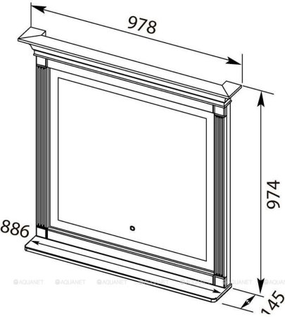 Зеркало Aquanet Селена 105 белый/серебро 