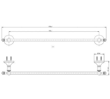 Полотенцедержатель Melana MLN-821001 Золото 