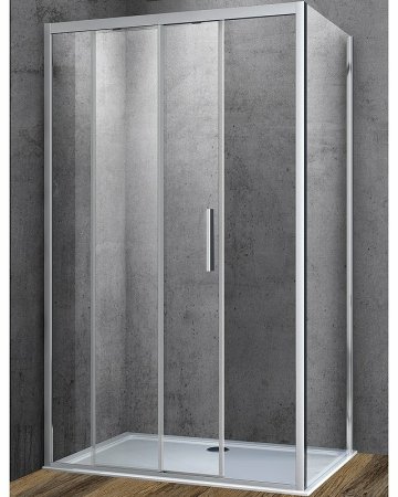 Душевой уголок Vincea Soft 150х100 VSR-3SO1015CL профиль Хром стекло прозрачное 